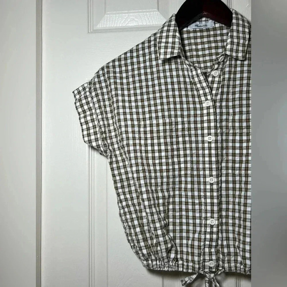 Madewell Seersucker Button Up Top - Picture 8 of 9
